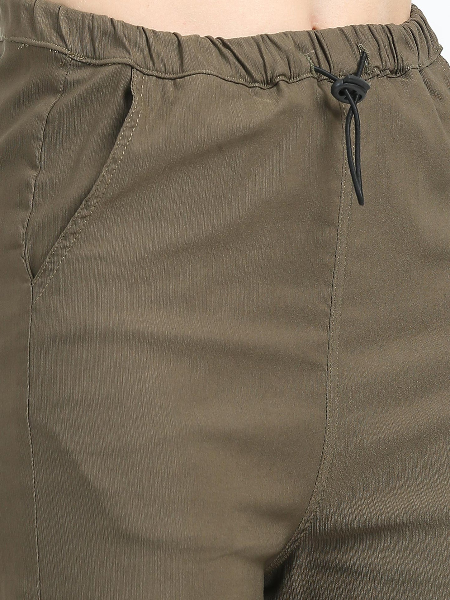 Women Parachute Trouser-Brown