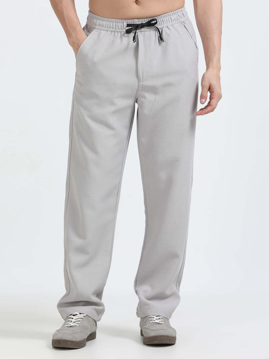 Men Lazy Linen Traveller Trouser-Stone