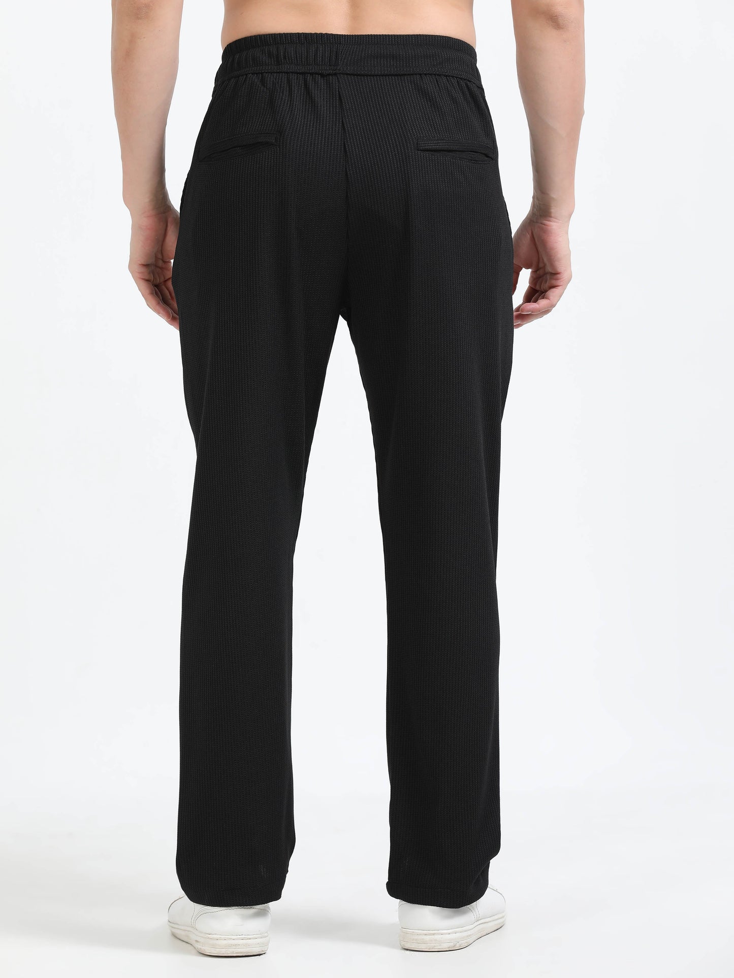 Men Popcorn Traveller Trouser-Black