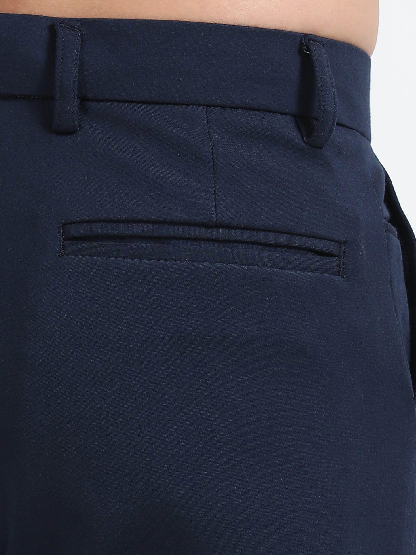 Men Tencil Leisure Trousers-Navy