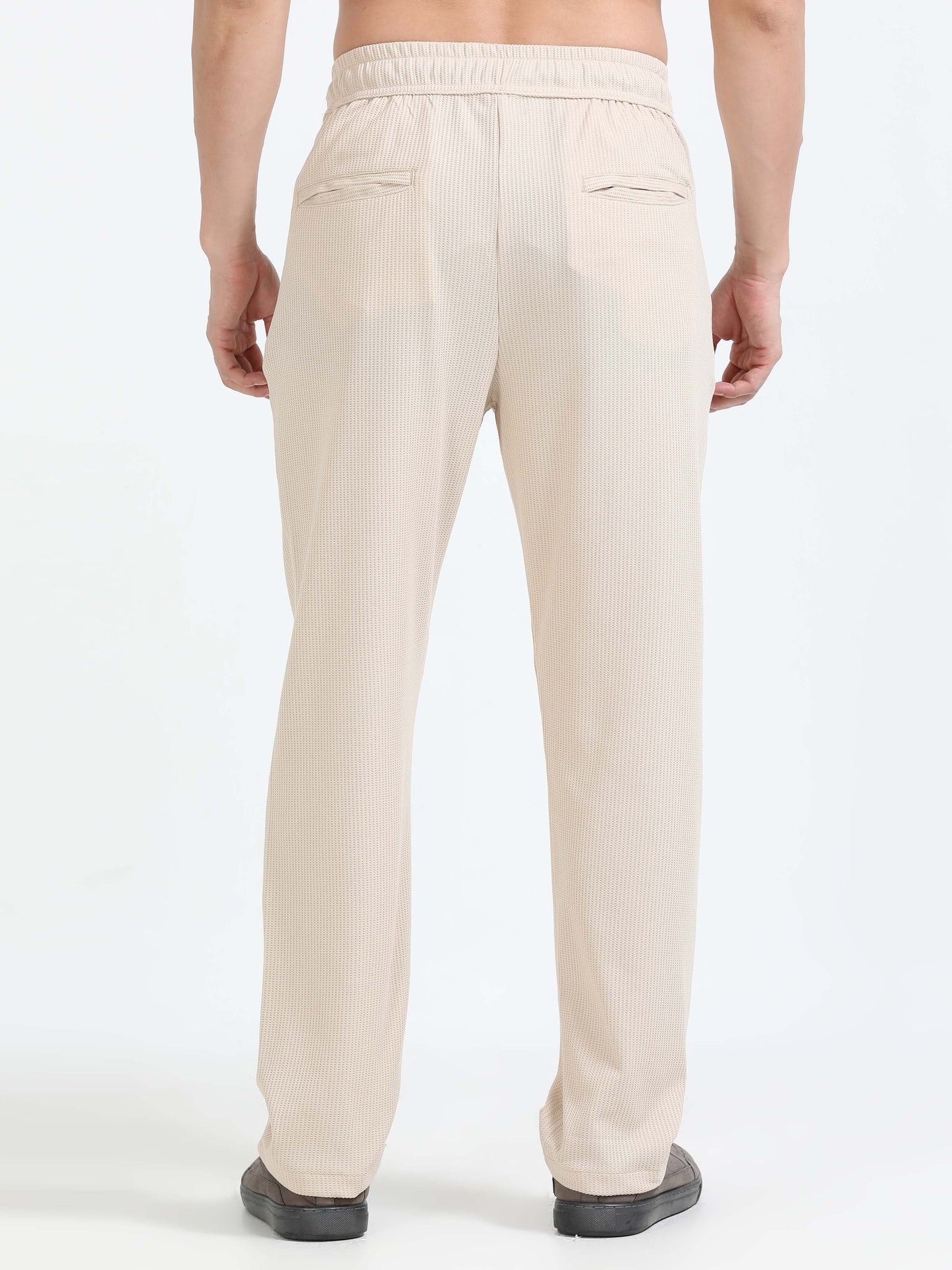 Men Popcorn Traveller Trouser-Beige