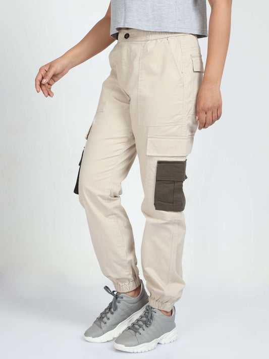 Women Jogger-Cream