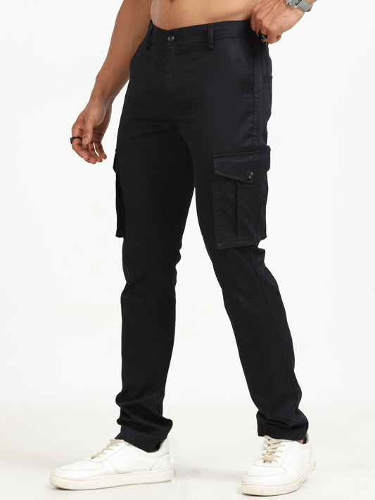 Men Popcorn Dobby Cargo-Black