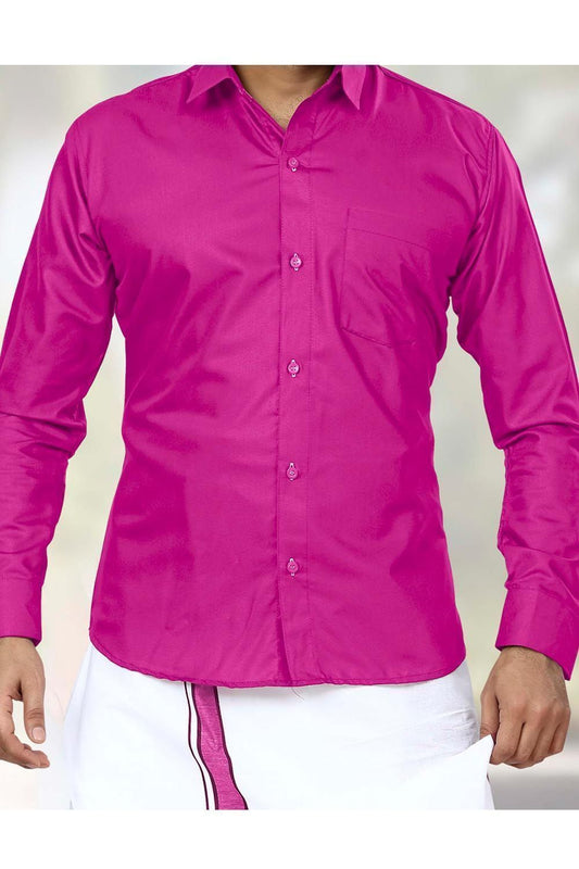 Men Dhoti Set Pink-Full Sleeve
