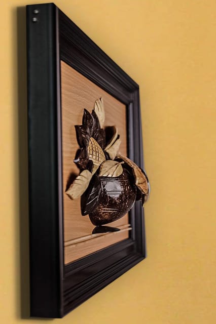 Coconut Pot Florwer Coconut Shell Wall Hanging Coex Cosh0000012