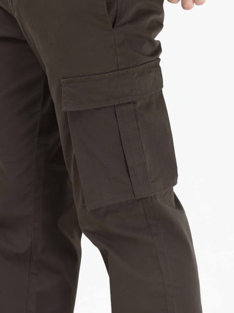 Finest Twill Dark Olive Baggy Fit Cargo