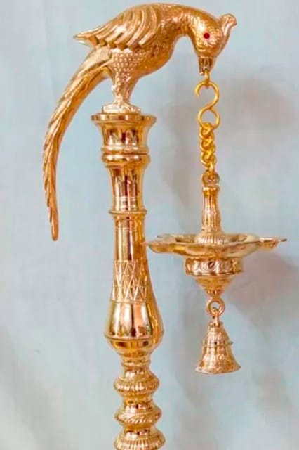 kuppa Thattu parrot Vilakku with bell