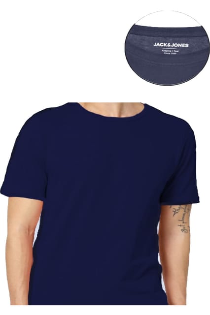 Jack&Jones Men's Jesper Round Neck T-Shirt Navy Blue