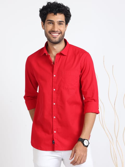Red Jet Plain Shirt