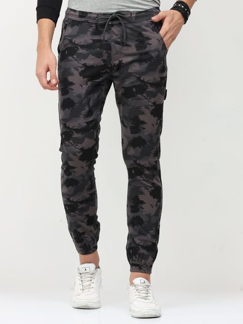 Urbaro Grey Flatfront Jogger Trousers