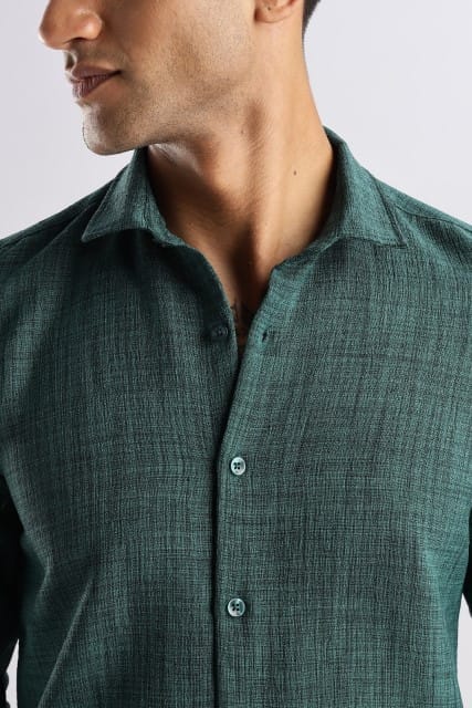 Men Air Like Linen Vintage Shirt-Olive