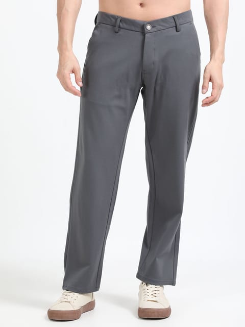 Men Tencil Leisure Trousers-Dk Grey