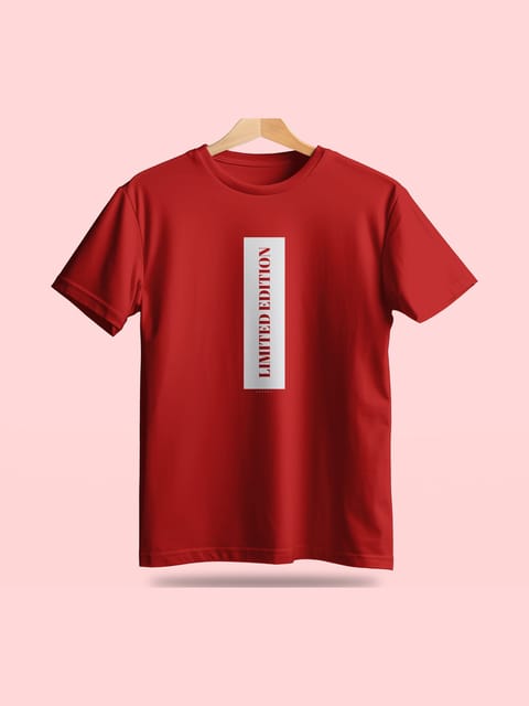 Caslay Sustainable - Limited Edition - Red Crew Neck Printed T-Shirt