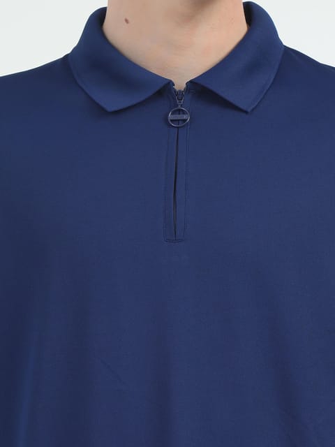 Caslay Quick Dry - Navy Blue Polo T-Shirt