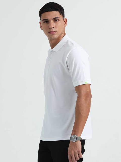 Caslay Organic Cotton - White Polo T-Shirt